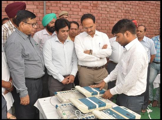 DC inspects the reformatting of the Electronic Voting Machines (EVMs)